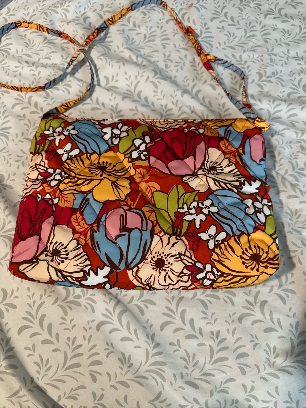 Vera Bradley Multicolor Floral Crossbody and wallet โ Red, Blue, Yellow